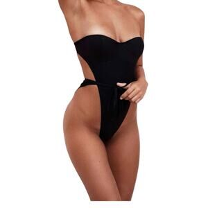 Hard Swimwear Kaia small front tie monikini one piece swimsuit SW2 3517